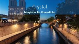  Presentation with notre dame paris france - Presentation having notre-dame-cathedral-in-paris background and a ocean colored foreground