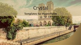  Presentation with notre dame de paris france - PPT layouts consisting of notre dame cathedral in paris background and a  colored foreground
