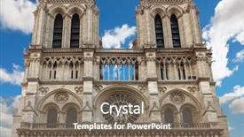  Presentation with notre dame - PPT theme enhanced with notre dame cathedral in paris background and a violet colored foreground