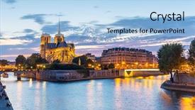  Presentation with notre dame paris france - Amazing theme having notre dame cathedral with paris backdrop and a light blue colored foreground