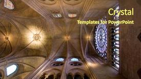  Presentation with notre dame - Presentation design with notre dame ceiling background and a tawny brown colored foreground