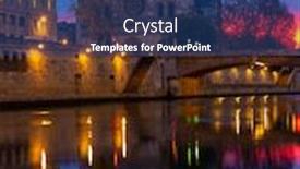  Presentation with notre dame paris france - Slide set enhanced with notre-dame-de-paris-cathedral background and a ocean colored foreground