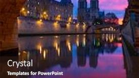  Presentation with notre dame paris france - Beautiful slide set featuring notre-dame-de-paris-cathedral backdrop and a wine colored foreground