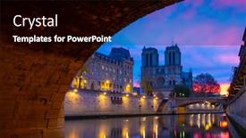  Presentation with notre dame paris france - Presentation design with notre-dame-de-paris-cathedral background and a black colored foreground