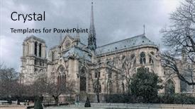  Presentation with notre dame paris france - Presentation having notre dame de paris cathedral background and a light blue colored foreground