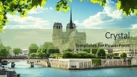  Presentation with notre dame paris france - Beautiful slide deck featuring notre dame de paris france backdrop and a yellow colored foreground