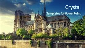  Presentation with notre dame paris france - Slide deck enhanced with notre dame de paris france background and a ocean colored foreground
