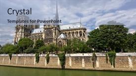  Presentation with notre dame paris france - Colorful PPT layouts enhanced with notre dame de paris paris backdrop and a light blue colored foreground