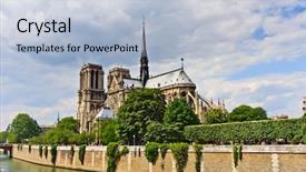  Presentation with notre dame paris france - Slides enhanced with notre dame de paris paris france background and a light blue colored foreground
