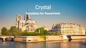  Presentation with notre dame - Amazing theme having notre dame de paris backdrop and a teal colored foreground