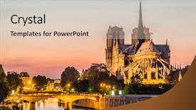  Presentation with notre dame paris france - Amazing slide deck having notre dame de paris backdrop and a lemonade colored foreground