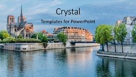  Presentation with notre dame paris france - Colorful slide deck enhanced with notre dame de paris backdrop and a light blue colored foreground