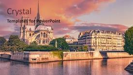  Presentation with notre dame - Presentation featuring notre-dame-de-paris background and a  colored foreground