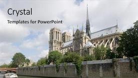  Presentation with strikes - Colorful PPT theme enhanced with notre dame in paris seen from the opposite side of the river seine a river boat takes the tourists past all the sites the sun strikes the roof tops of the cathedral beautifully backdrop and a lemonade colored foreground