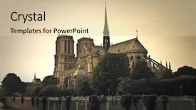  Presentation with notre dame - Theme with notre dame in paris background and a lemonade colored foreground