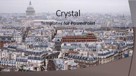  Presentation with church building - Presentation with notre dame in the background background and a lemonade colored foreground