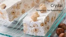  Presentation with craft beer ingredients for malting - PPT theme having nougat with ingredients background and a coral colored foreground