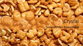  Presentation with cookies - Slide deck consisting of noun - cookies in the form background and a gold colored foreground