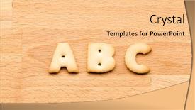  Presentation with abc - Presentation consisting of noun - letter abc cookie background and a  colored foreground