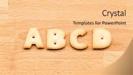  Presentation with cookie - Colorful presentation theme enhanced with noun - letter abcd cookie backdrop and a lemonade colored foreground
