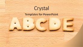  Presentation with cookie - Beautiful presentation design featuring noun - letter abcde cookie backdrop and a lemonade colored foreground