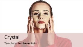 Presentation with facial - Slides featuring nourish - woman with facial mask background and a lemonade colored foreground