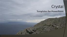  Presentation with north dakota - Audience pleasing PPT layouts consisting of nouse - cliffs in formentor region north backdrop and a  colored foreground