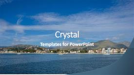  Presentation with stormy sky and dark clouds - Slides consisting of nouse - mallorca beach with stormy sky background and a  colored foreground