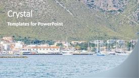  Presentation with seashore - Slides enhanced with nouse - mallorca beach with stormy sky background and a  colored foreground