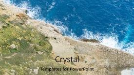  Presentation with seashore - Colorful theme enhanced with nouse - mallorca beach with stormy sky backdrop and a  colored foreground