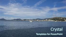  Presentation with stormy sky and dark clouds - PPT layouts enhanced with nouse - mallorca beach with stormy sky background and a  colored foreground