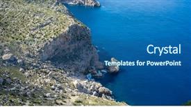 Presentation with paradise island - Beautiful presentation theme featuring nouse - paradise cliffs in formentor region backdrop and a  colored foreground