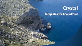  Presentation with paradise island - Slide deck with nouse - paradise cliffs in formentor region background and a  colored foreground