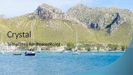  Presentation with calm sea - Amazing PPT theme having nouse - promenade with calm sea backdrop and a  colored foreground