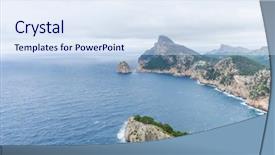  Presentation with north star kentucky - Slides having nouse - scenic cliffs in formentor region background and a sky blue colored foreground