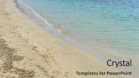  Presentation with stormy sky and dark clouds - Cool new PPT theme with nouse - shore mallorca beach with stormy backdrop and a  colored foreground