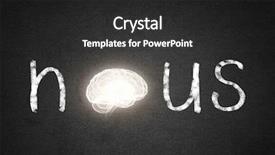  Presentation with brain and behaviour - Slide deck having nouse - word nous with brain instead background and a  colored foreground