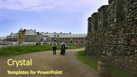  Presentation with 18th century - Slides featuring nova scotia - 18th century french colony background and a tawny brown colored foreground