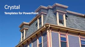  Presentation with victorian - Colorful presentation theme enhanced with nova scotia - old victorian building backdrop and a  colored foreground