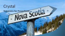  Presentation with nova scotia - Slides having nova scotia direction sign background and a light blue colored foreground