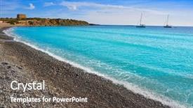 Presentation with nova scotia culture - Beautiful slides featuring nova tabarca beach in alicante backdrop and a dark gray colored foreground