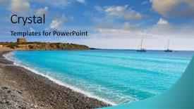  Presentation with spain - Theme enhanced with nova tabarca beach in alicante background and a teal colored foreground