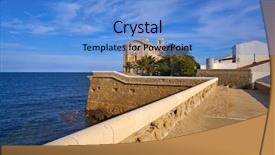  Presentation with black power graphics for church - Presentation design consisting of nova tabarca church of san background and a teal colored foreground