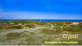  Presentation with spain - Presentation theme having nova tabarca island in alicante background and a tawny brown colored foreground