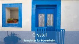  Presentation with island - Audience pleasing PPT layouts consisting of nova tabarca island white facades backdrop and a ocean colored foreground