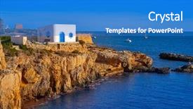  Presentation with nova scotia wood - PPT theme consisting of nova tabarca island white facades background and a teal colored foreground