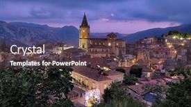  Presentation with scene - Presentation featuring novara-di-sicilia-mountain-village background and a tawny brown colored foreground
