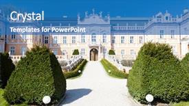  Presentation with czech republic - Colorful slide set enhanced with nove hrady palace czech republic backdrop and a teal colored foreground