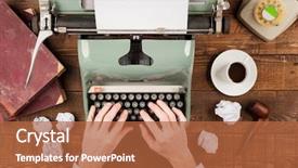  Presentation with novel - Cool new presentation design with novel - businessman hands writing backdrop and a red colored foreground