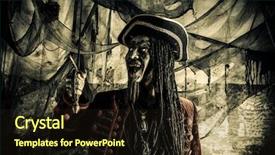  Presentation with novel - Presentation theme having novel terrible evil pirate risen background and a  colored foreground